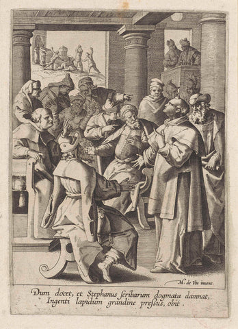 Sermon of Stephen, anonymous, 1591 - 1600 Canvas Print