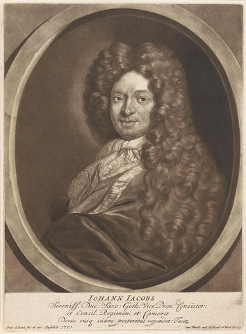 Portrait of Johann Jacobs, Pieter Schenk (I), 1701 Canvas Print