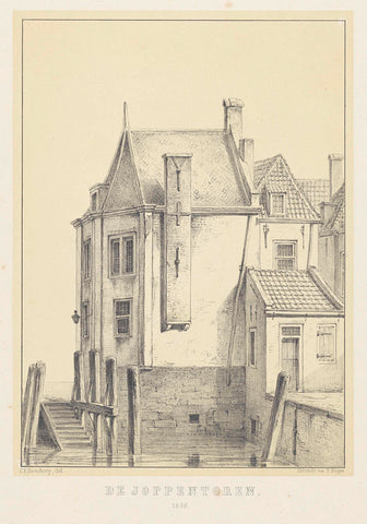 Joppentoren in Dordrecht, Carel Frederik Bendorp (II), 1872 Canvas Print