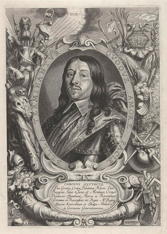 Portrait of Karel Gustaaf van de Palts-Zweibrücken, Cornelis Galle (II), 1650 Canvas Print