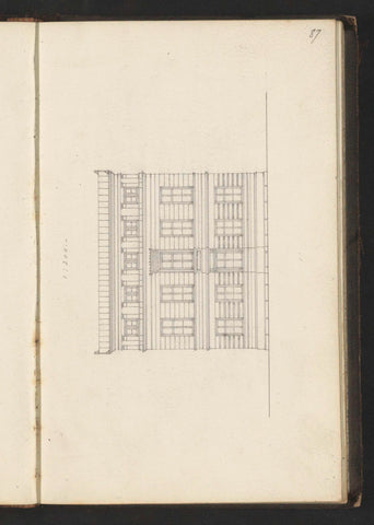 Opstand van de façade van een gebouw, Willem Springer jr., c. 1864 Canvas Print