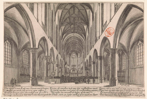 Interior of the Sint-Bavokerk in Haarlem, Jan van de Velde (II), in or after 1628 Canvas Print