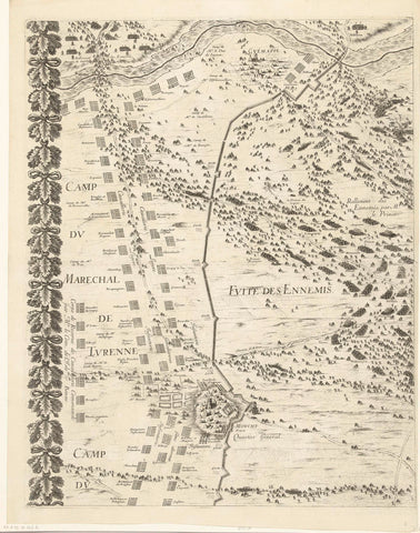 Relief of Arras, besieged by the Spaniards (middle row, plate 1), 1654, Nicolas Cochin, 1655 Canvas Print