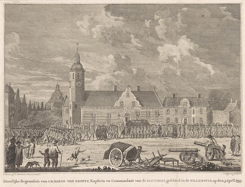 Funeral procession for Joachim Maurits baron van Kropff, 1793, Cornelis Bogerts, 1793 Canvas Print