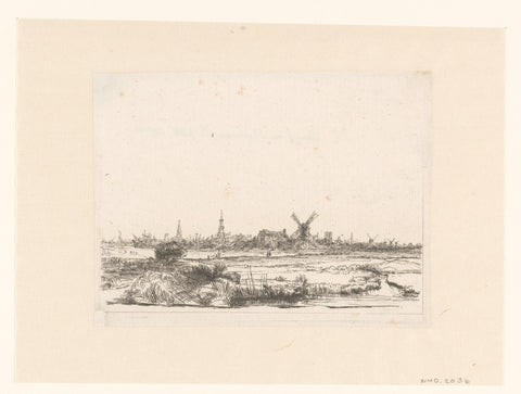 View of Amsterdam from the Kadijk, William Young Ottley, 1828 Canvas Print