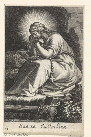 Saint Julia Eustochium as Hermit, Boëtius Adamsz. Bolswert, 1619 Canvas Print