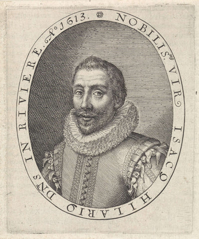 Portrait of Isaac Hilaire de la Rivière, Crispijn van de Passe (I), 1613 Canvas Print