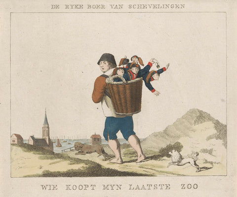 Cartoon on de Landzaten, 1795, anonymous, 1795 Canvas Print