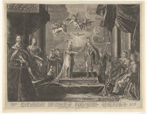 Marriage of Prince William II and Maria Stuart, 1641, Reinier van Persijn, 1641 Canvas Print