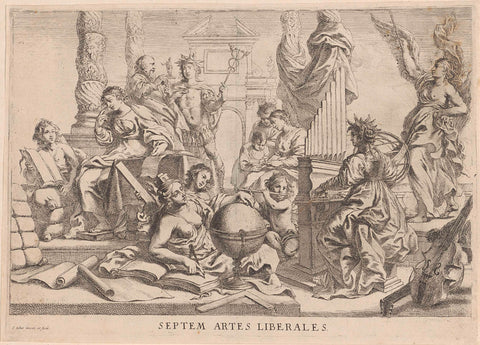 Septem liberal arts, Cornelis Schut (I), 1618 - 1655 Canvas Print