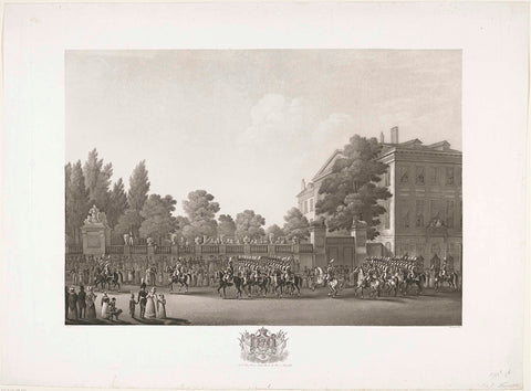 End of the procession with King William I before the inauguration in Brussels on 21 September 1815, Paul (engraver), 1825 - 1826 Canvas Print