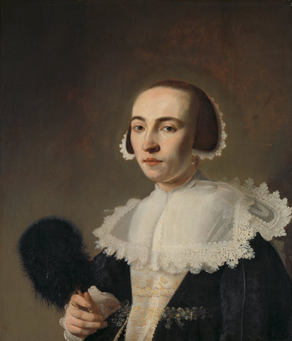 Portrait of a Woman, Pieter Dubordieu, 1637 Canvas Print