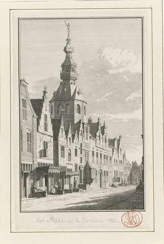 View of the town hall of Zierikzee, 1743, Jan Caspar Philips, 1743 - 1747 Canvas Print