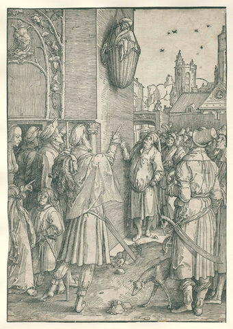 Virgil in a Basket, Lucas van Leyden, 1512 - 1516 Canvas Print