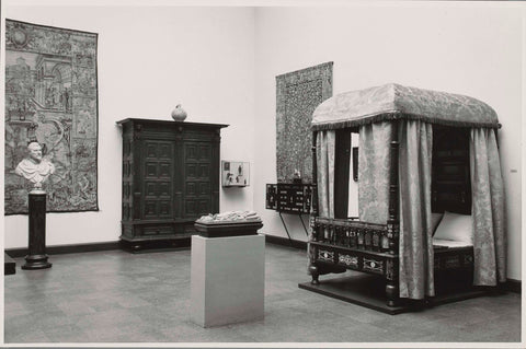 Room 251 with arrangement of 16th century furniture in 1952, 1952 Canvas Print