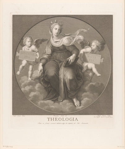 Theologie, Raphael Morghen, 1768 - 1833 Canvas Print