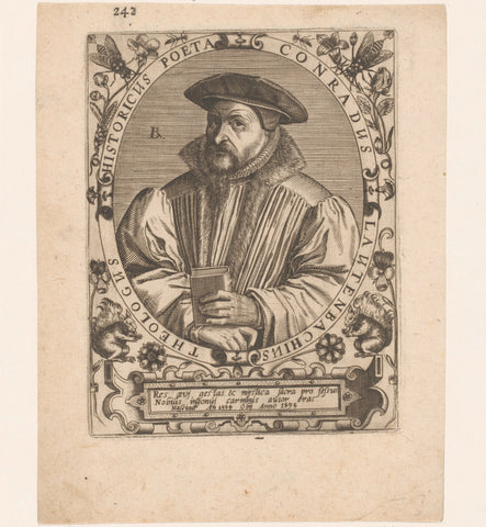 Portret van Conrad Lautenbach, Robert Boissard, 1597–1599 Canvas Print