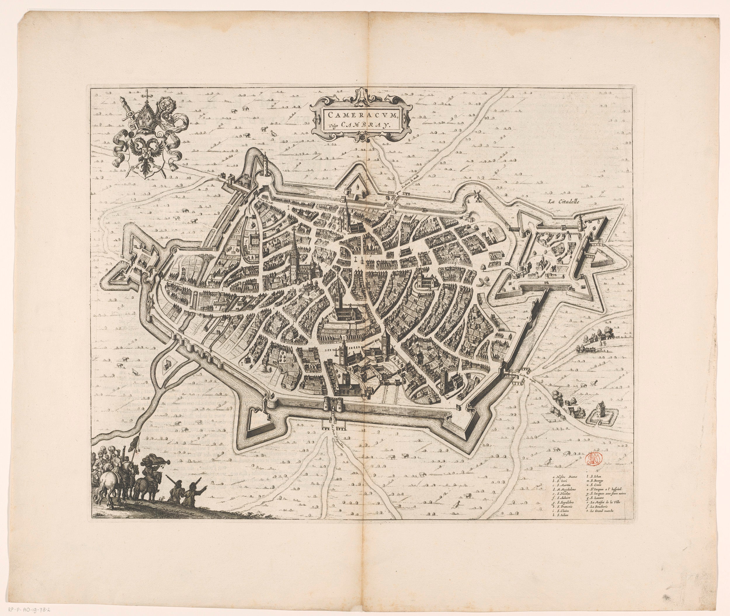 Map of Kamerijk, anonymous, 1652 | CanvasPrints.com