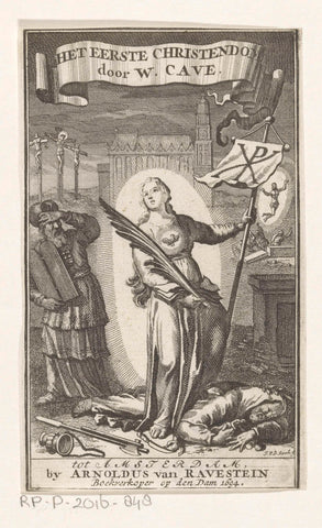 Allegory on early Christianity, Johannes Jacobsz van den Aveele, 1694 Canvas Print