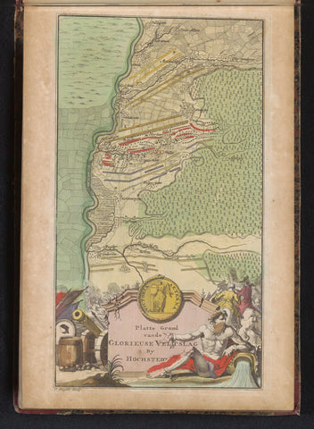 Map of the Battle of Höchstädt, 1704, Zacharias Chatelain (II), 1735 Canvas Print