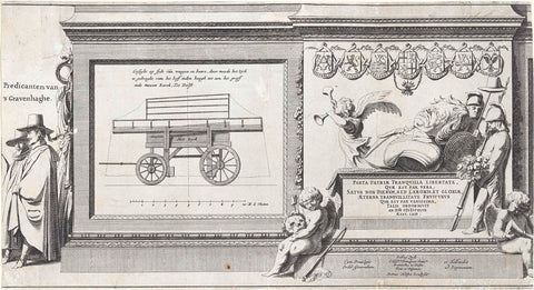 The funeral procession of Frederik Hendrik (plate no. 30), 1647, Pieter Nolpe, 1651 Canvas Print