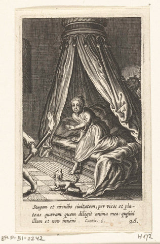 Child gets out of bed, Boëtius Adamsz. Bolswert, 1624 Canvas Print