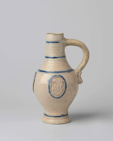 Jug with the coat of arms of Amsterdam, anonymous, c. 1603 - c. 1649 Canvas Print