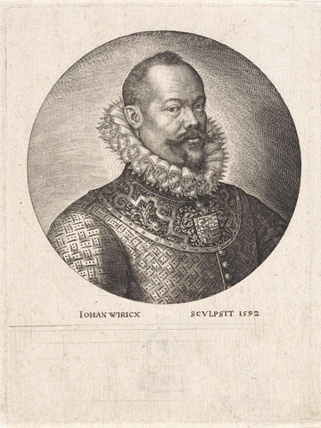 Portrait of Maximilian de Hennin, Count of Bossu, Johannes Wierix, 1592 Canvas Print