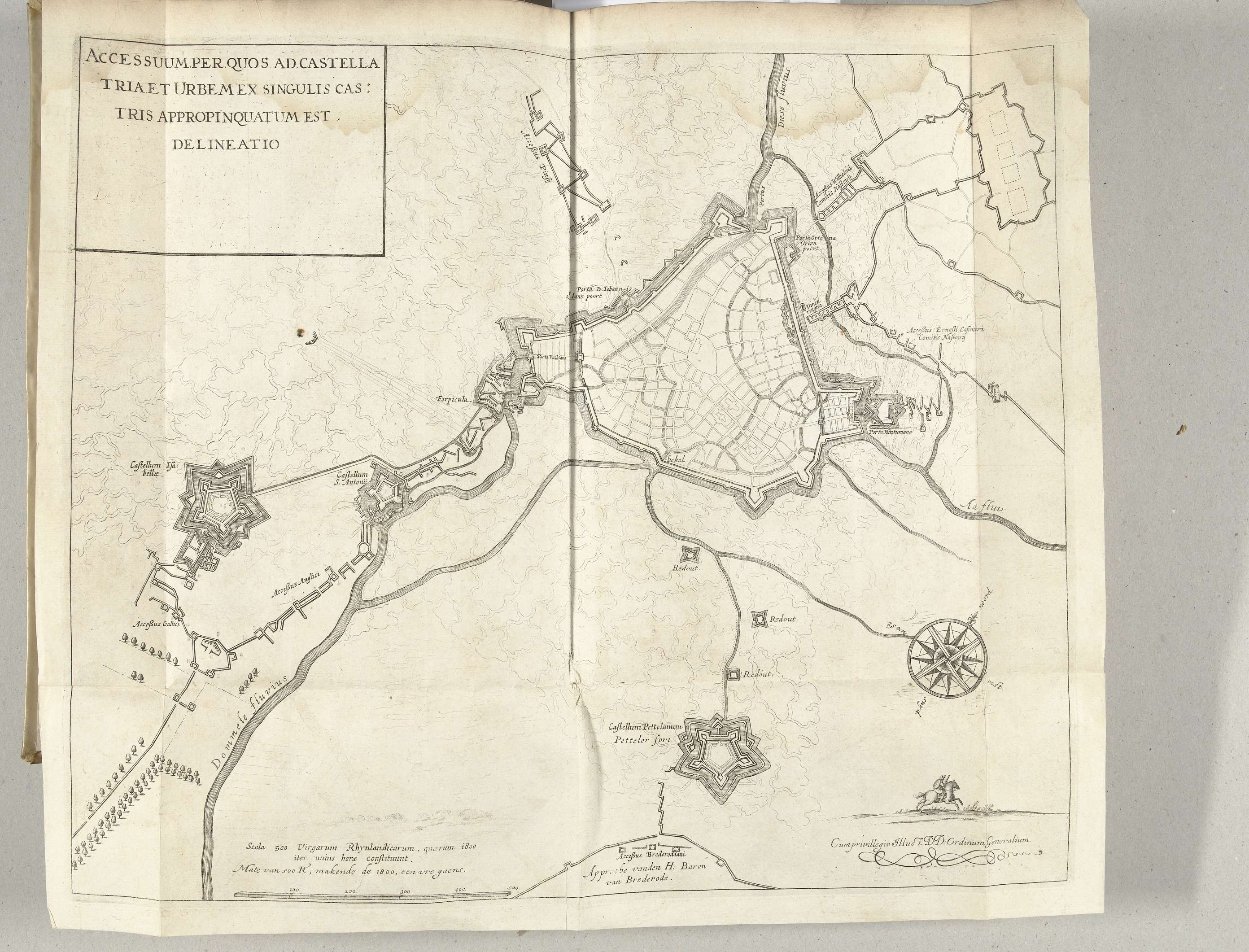 Map of the siege of Den Bosch by Frederik Hend | CanvasPrints.com