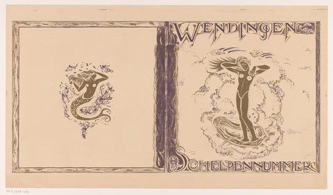 Cover design for: Wendingen, Schelpennummer, 1923, Richard Nicolaüs Roland Holst, 1923 Canvas Print