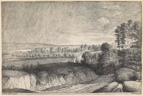 Landscape in a rainstorm, Lucas Vorsterman (I), 1624 - 1632 Canvas Print