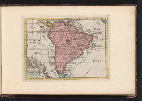 Map of South America, anonymous, 1735 Canvas Print