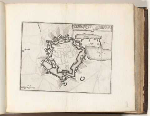 Map of le Quesnoy, ca. 1693-1695, anonymous, 1693 - 1695 Canvas Print