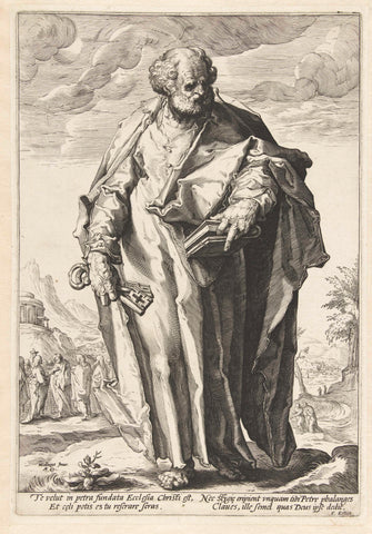 Petrus, Hendrick Goltzius (workshop of), 1589 Canvas Print