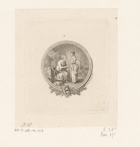 Earl Marischal declares Marie Emeté's love, Daniel Nikolaus Chodowiecki, 1779 Canvas Print