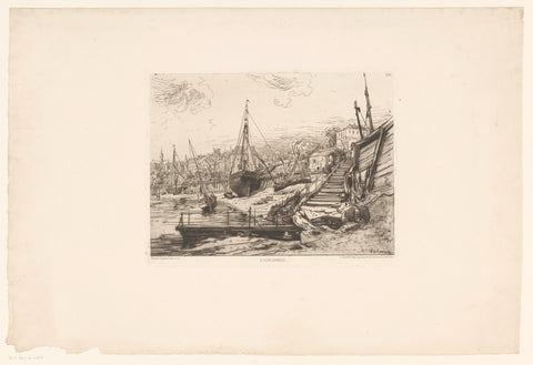 Gezicht op Concarneau, Maxime François Antoine Lalanne, 1874 Canvas Print