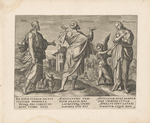 Amos, Zacharia and Malachi, Jan Snellinck (I), 1643 Canvas Print