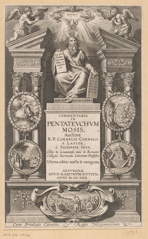 Moses and five scenes from the Pentateuch, Cornelis Galle (I) (possibly), 1630 Canvas Print