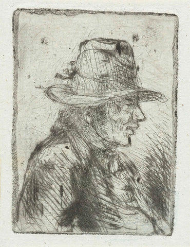 Man with hat, Jan Chalon, c. 1748 - c. 1795 Canvas Print