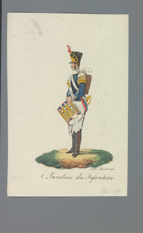 Tamboer der Infanterie, Albertus Verhoesen (attributed to), 1835 - 1850 Canvas Print