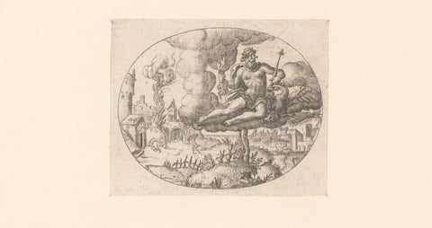 Fire, Etienne Delaune, 1573-1580 Canvas Print