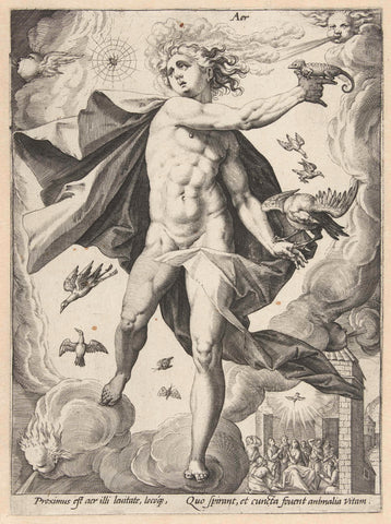 Lucht, Hendrick Goltzius (workshop of), 1586 Canvas Print