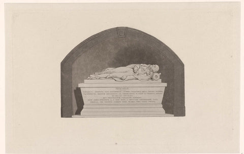 Grave monument Jan Hendrik van Kinsbergen, Johannes Philippus Lange, 1820 - 1849 Canvas Print