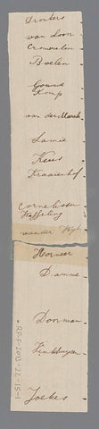 List of names of the Etat major on deck of Z.M. steamship 'Zoutman', anonymous, 1865 Canvas Print