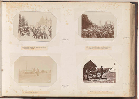 Street patrol on horseback in South Africa, anonymous, 1896 Canvas Print