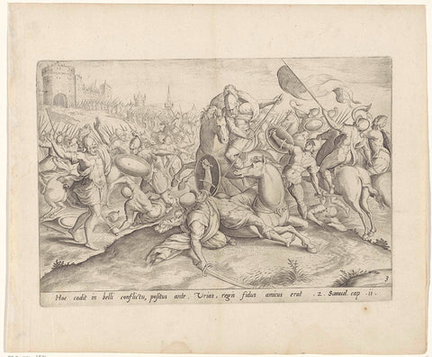 Dood van Uria, Johann Sadeler (I) (attributed to), 1596 - 1643 Canvas Print