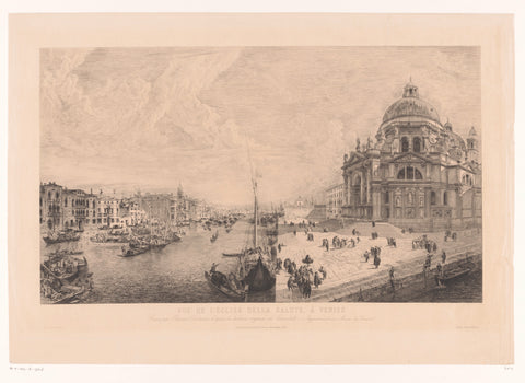 View of Santa Maria della Saluta in Venice, Alfred Louis Brunet-Debaines, 1878 Canvas Print