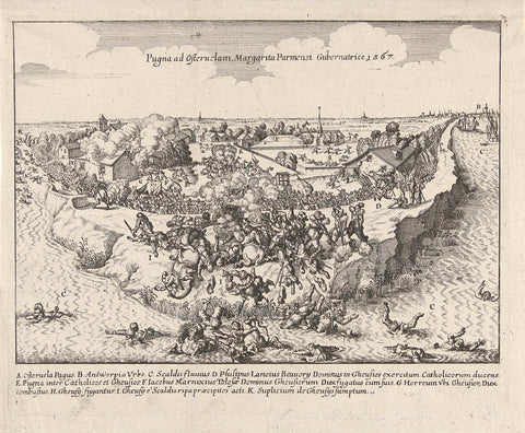 Battle of Oosterweel, 1567, anonymous, 1649 - 1651 Canvas Print