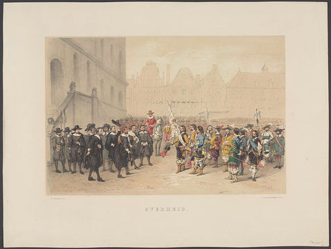 Utrecht masquerade of 1856, plate 3, anonymous, 1856 Canvas Print