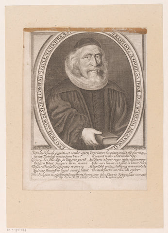 Portrait of Sebastian Schmidt, Johann Philipp Thelott, 1660 - 1671 Canvas Print